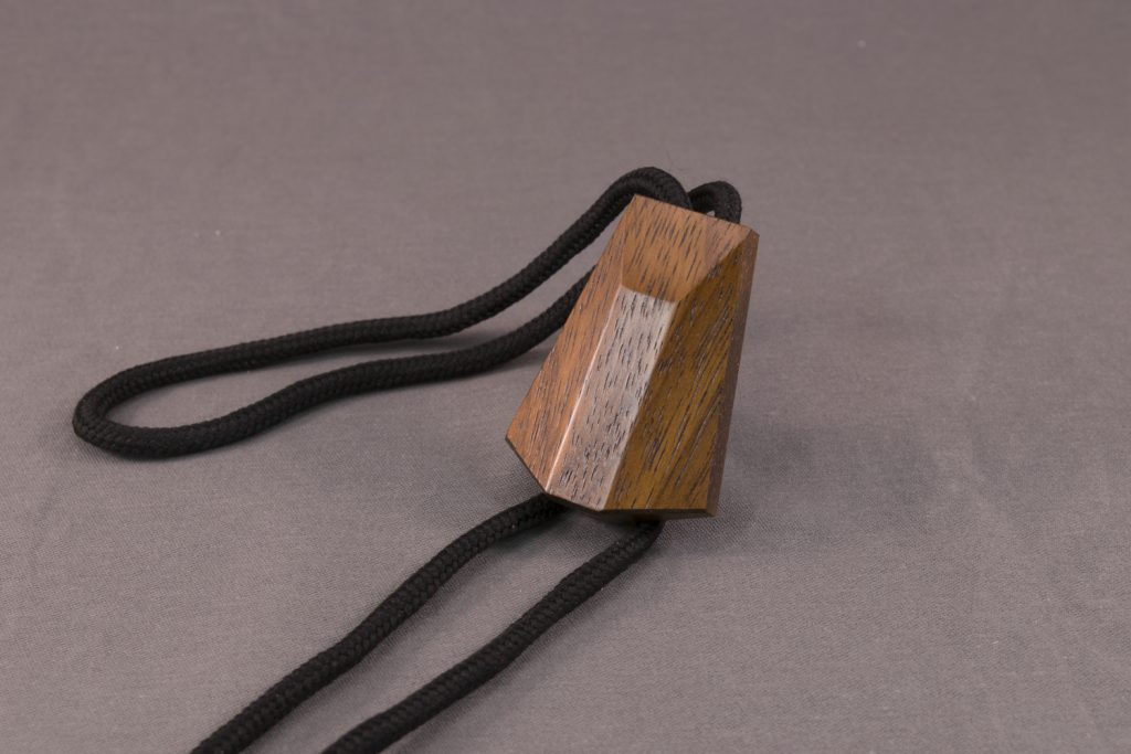 Wooden bootlace tie in solid Teak wood - Style and Panache - 1
