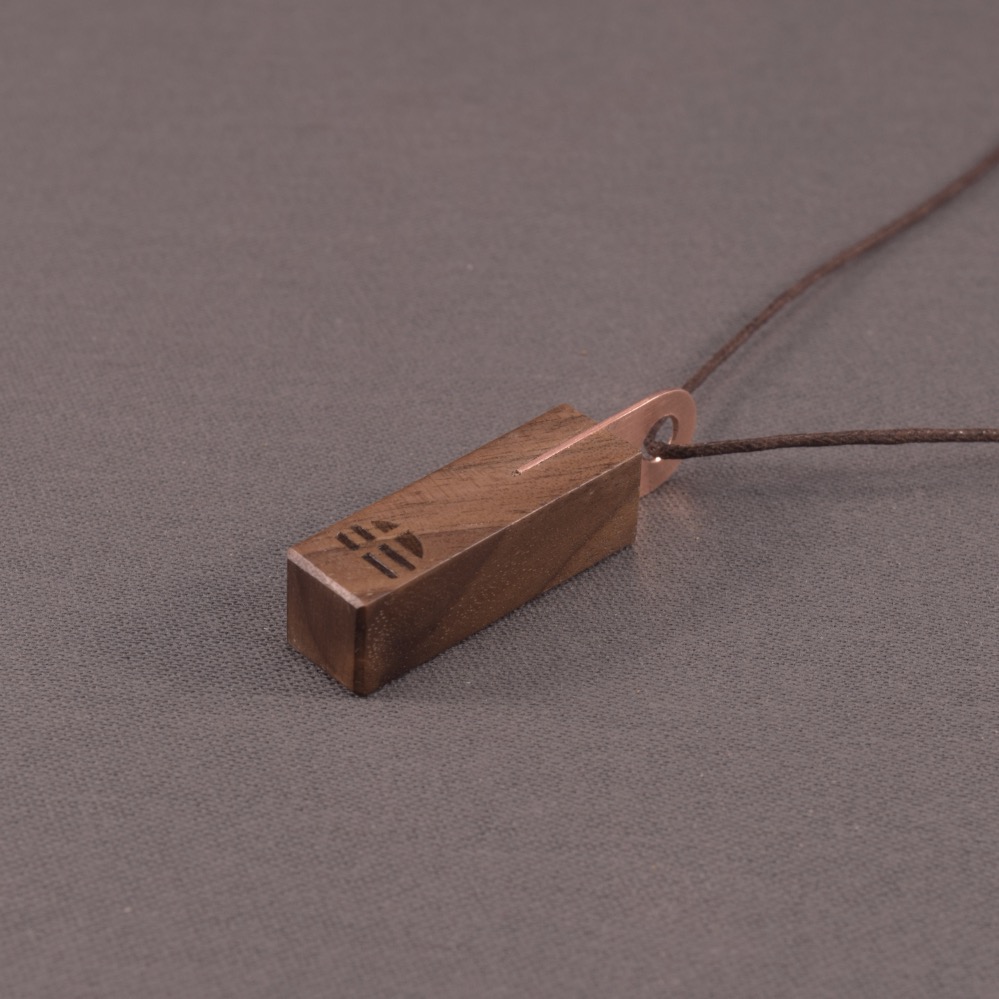 Walnut and copper Necklace - Style and Panache