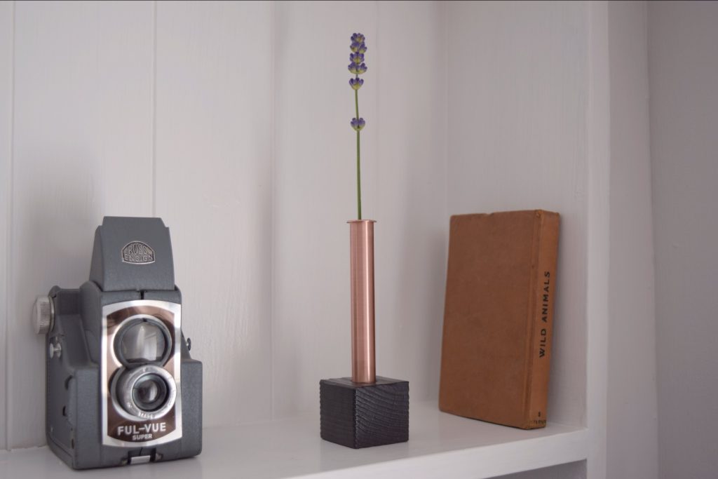 Copper Vase Scorched Wood Style and Panache